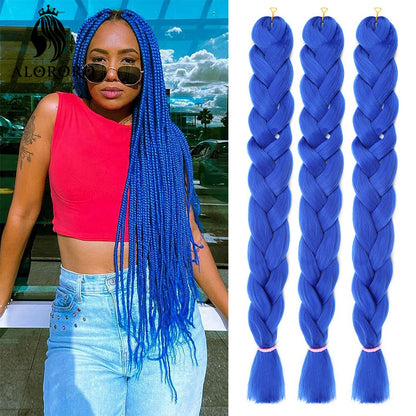 Cabelo Trançado Sintético Jumbo Alororo 82 polegadas Cabelo Falso Africano Fibra de Alta Temperatura Roxo Vermelho Extensões de Cabelo para Mulheres
