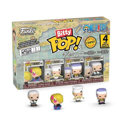 Funko Bitty Pop One Piece Luffy Blind Box Zoro Sanji 4 Pack Series Mini Action Figure Collectible Limited Edition Model Toy Gift