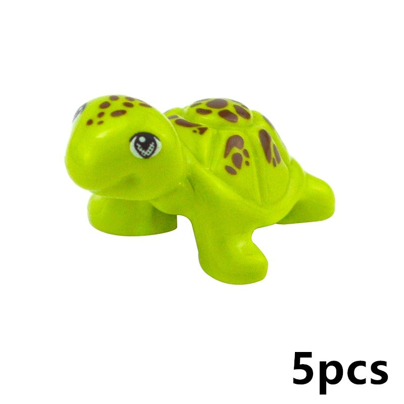 Creative DIY Model cute little Animal MOC Brick Building Blocks Pet Zoo Dog Duck Tortoise Penguin Cat Pig Bird Rabbit Toys