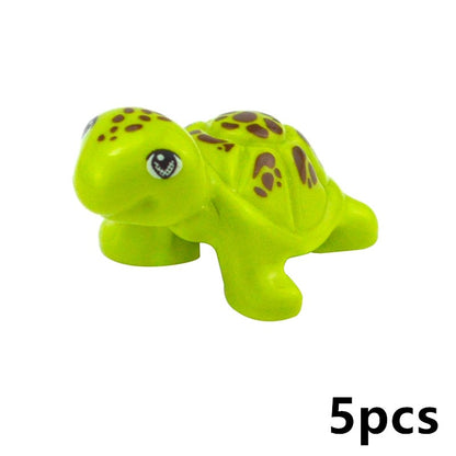 Creative DIY Model cute little Animal MOC Brick Building Blocks Pet Zoo Dog Duck Tortoise Penguin Cat Pig Bird Rabbit Toys