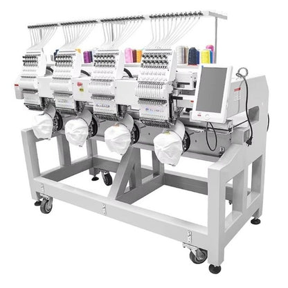 Multi Function 1204 4 Heads 15 Needles Industrial Automatic Computerized 3D Home Use New 1200 RPM Motor Cap Embroidery Machine