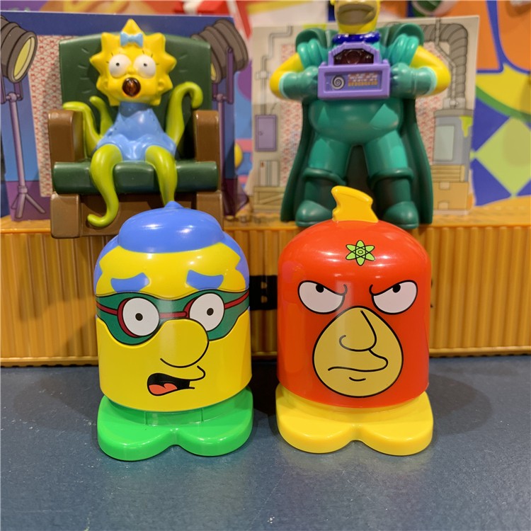 Desenho animado Os Simpsons Homer J Marge Bart Lisa Maggie Krusty o Palhaço Boneco de Ação Decoração de Mesa Brinquedo Colecionável Presente Infantil