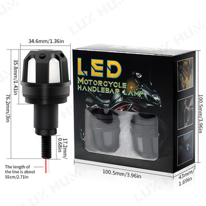 Luz estroboscópica de guidão de motocicleta, luz indicadora de LED de alto brilho, luz de seta para scooter 12V, lâmpada de advertência lateral à prova d'água