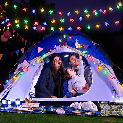 Solar Led String Lights Outdoor Cherry Flowers String Lights With 8 Modes Lighting Camping Garden Christmas Decor Solar Lamp