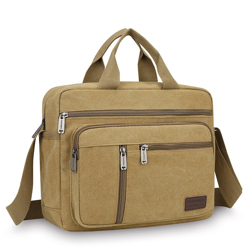 Fashionable Men's Shoulder Bag, Large Capacity Canvas Crossbody Bag, Casual Handbag, Suitable for Business, Daily Commuting, Etc