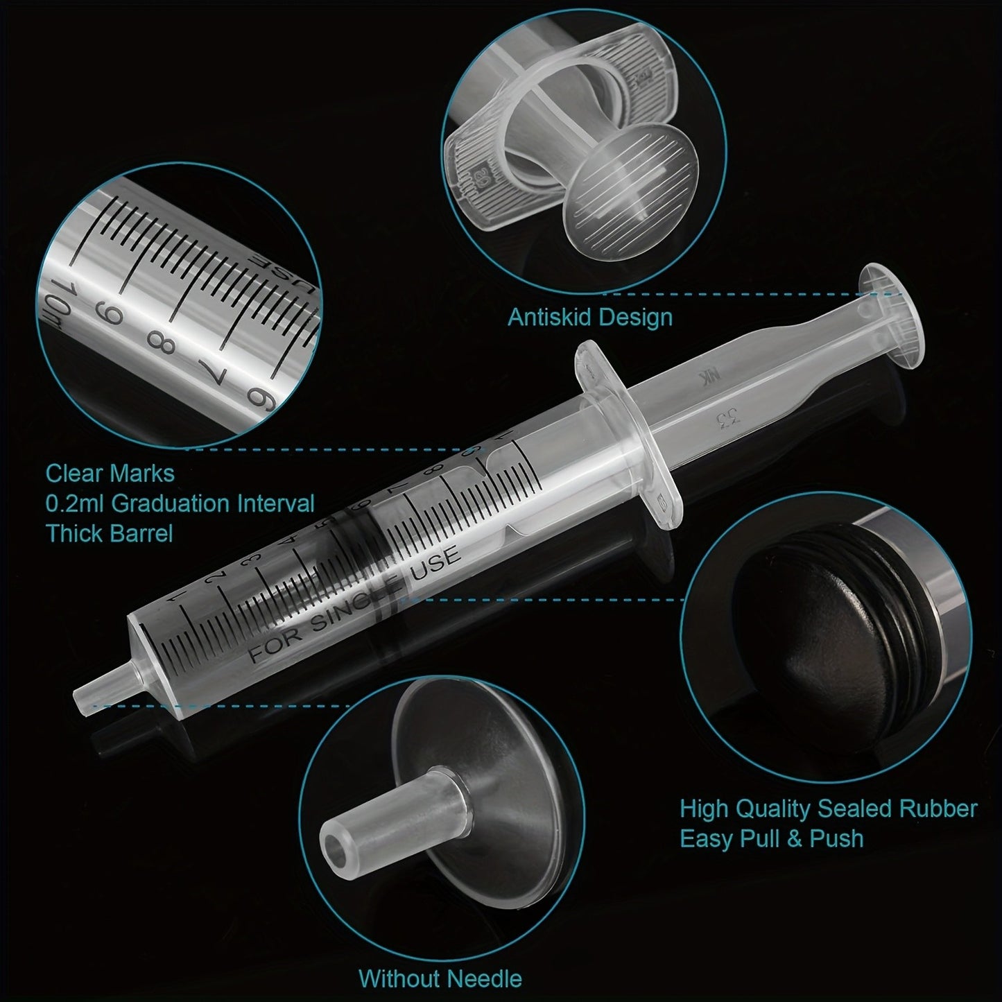 20 Seringas de 1ml/3ml/5ml/10ml com Tampa, para Cola, Distribuição e Medição de Líquidos, Alimentação de Animais de Estimação, Recarga de Cartuchos de Tinta, etc.