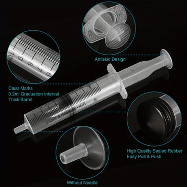 20 Seringas de 1ml/3ml/5ml/10ml com Tampa, para Cola, Distribuição e Medição de Líquidos, Alimentação de Animais de Estimação, Recarga de Cartuchos de Tinta, etc.