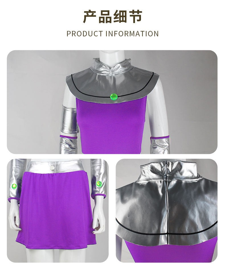 Teen Titans Raven & Starfire Cosplay Costume, Starfire Cosplay Outfit, Halloween Party Stage Performance Costume