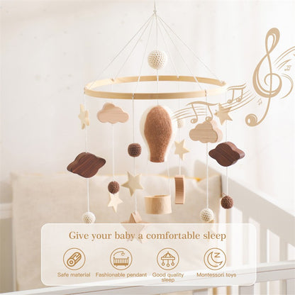 Baby Wooden Bracket Bed Bell 0 6 Months Toy Bracket Accessories Hanging Bracket Soft Mobile On the Bed Baby Room Decoration Crib