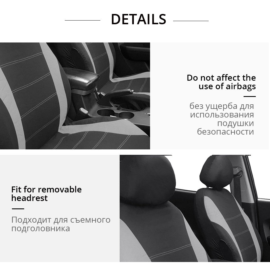 Universal Full Car Seat Covers Polyester Fabric Auto Protect Covers Car Seat Protector Automotive Interior Supplies