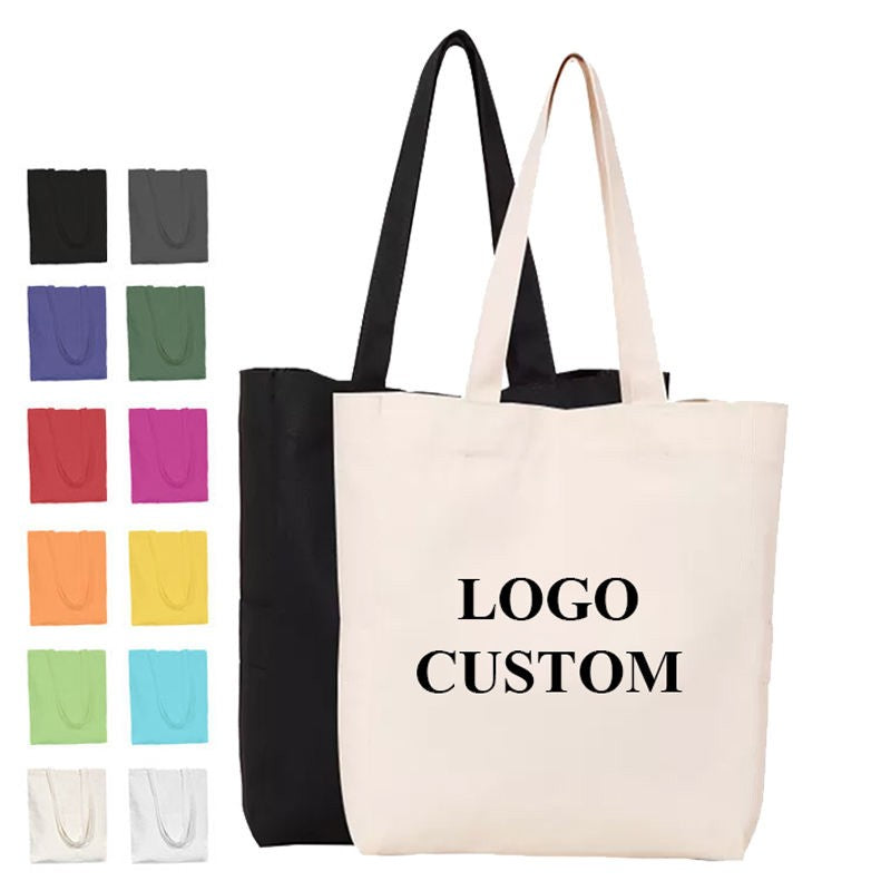 Atacado a Granel 100 peças/lote Saco de Algodão Reutilizável Sacolas de Lona Personalizadas com Logotipo