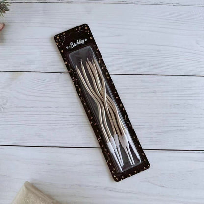 6/12/48pcs Birthday Candles Spiral Cake Candles  Long Thin Cake Candles For Wedding Party And Cake Decoration
