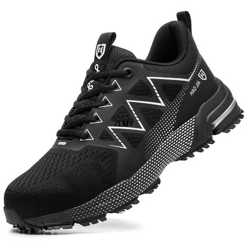 Anti-smash Safety Shoes Men Steel Toe Sneakers Puncture Proof Breathable Work Boots Man Fashion Construction Protective Footwear