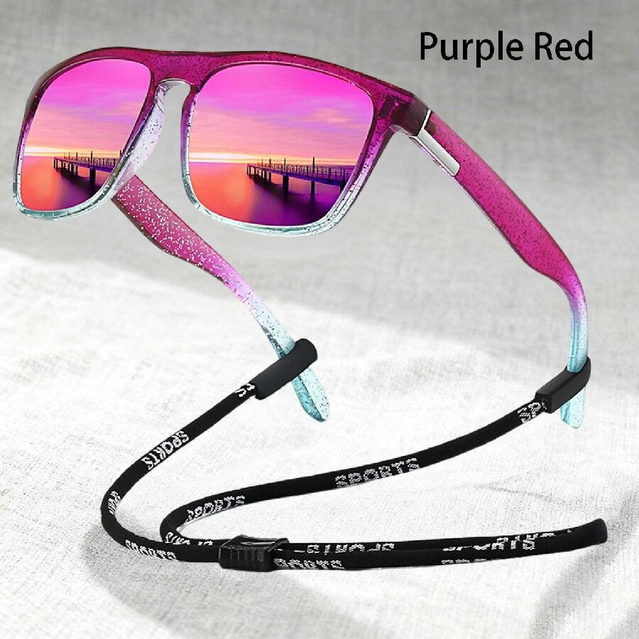 Fashion With Chain Square Sunglasses For Men Women Driving Fishing Brand Designer Sun Glasses Man UV400 Eyewear