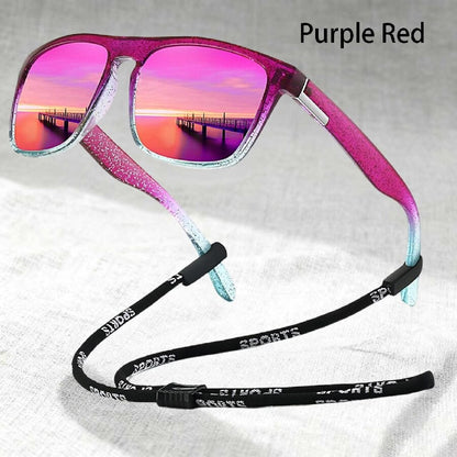 Fashion With Chain Square Sunglasses For Men Women Driving Fishing Brand Designer Sun Glasses Man UV400 Eyewear