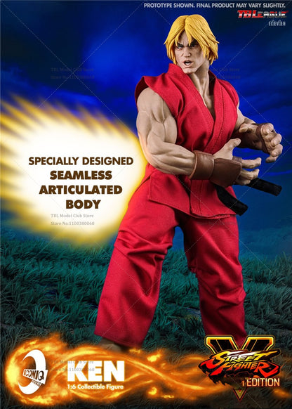 Iconiq Studio Capcom IQGS-04 Escala 1/6 Ken Masters Jogo de Luta de Rua Clássico Japonês 12 polegadas Conjunto Completo Boneco de Ação Soldado