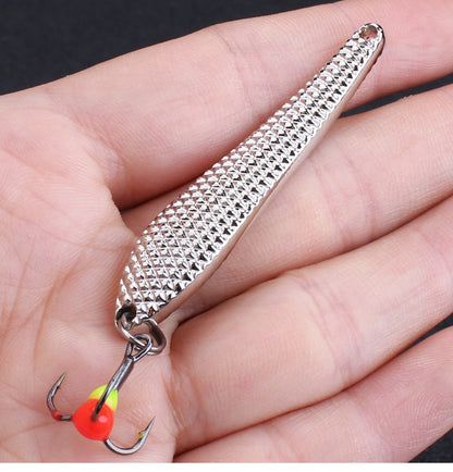 Isca de Pesca no Gelo FTK 7g/12g 55mm/70mm Isca Dura de Pesca Anzol Triplo Colher de Metal Balancim Wobbler Pesca