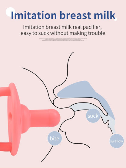 TYRY.HU Baby Newborn Soft Food Silicone Nipple Infant Safe Circle Type Nipples Toddler Pacifier Kids Teether Toy For Boy Girls