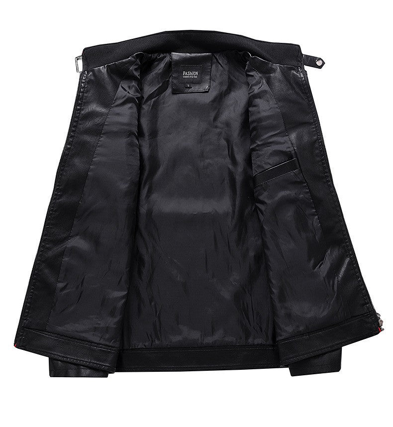 2025 New Color Blocked Stand Up Collar PU Leather Motorcycle Bike Jackets for Men,multi-color Spring Autumn  Thin Casual PU Coat