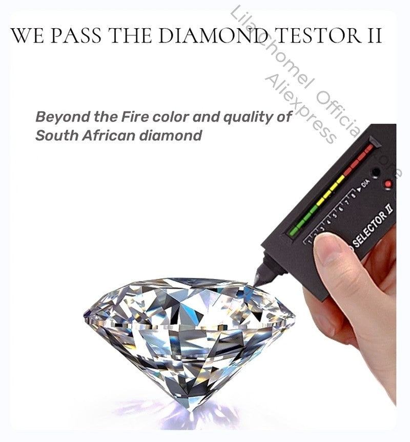 Lover Valentine's Day 18K White Gold Girl Friend Birthday Gift 1.92CT Moissanite Diamond Women Wedding PT950 Tassel Earrings