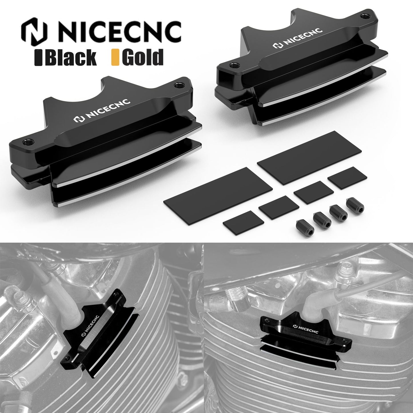Capas Aletadas para Vela de Ignição para Harley M8 Engine Street Bob FXBB 2018-2020 Low Rider ST FXLRST 2022-2023 Sport Glide FLSB 2019-2021