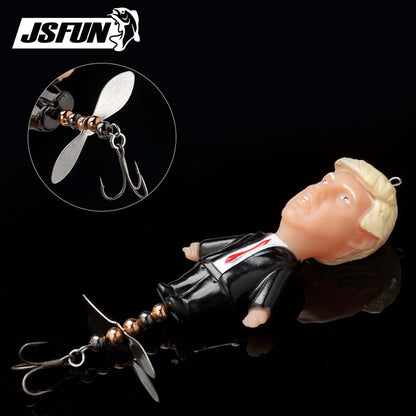 JSFUN 1PC Isca Artificial de Superfície Hélice Plástico Rígido 150mm20g Iscas Artificiais Macias em Desenho Animado para Robalo Perca de Água Doce