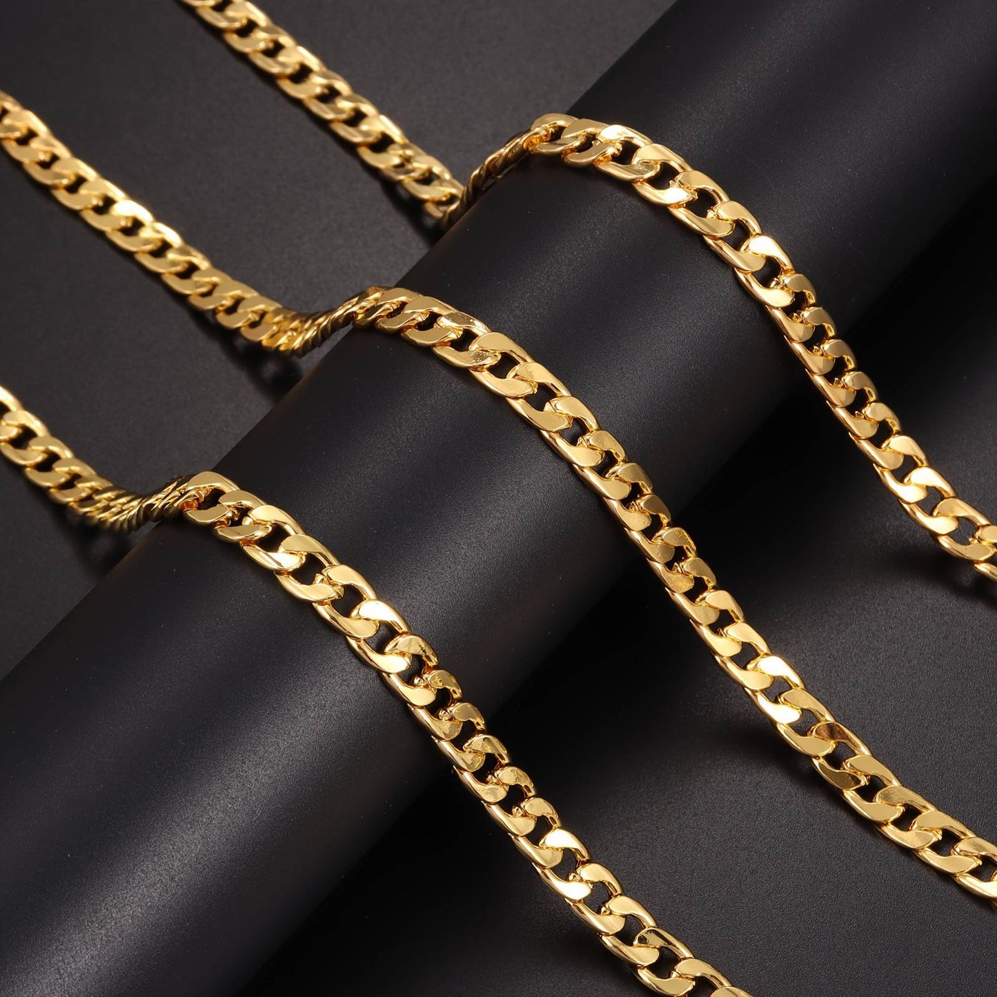 Classic High Quality Smooth Lock Chain Necklace for Women Collar Gold Color Chunky Thick Link Grunge Jewelry Steampunk Men Gift