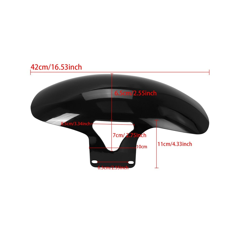 Para-lama dianteiro de motocicleta preto brilhante para Harley Softail M8 Fatboy FLFBS FLFB 2018-2022