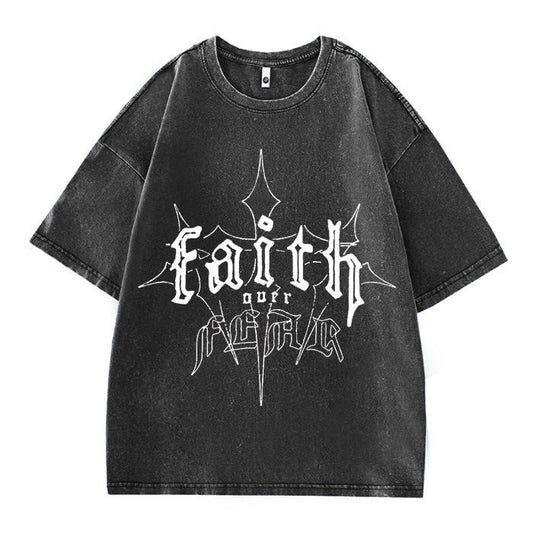 Misfortonez Spider Web Graphic Print Cotton T Shirts for Men 2025 Summer Streetwear Short Sleeve Tees Casual T-shirt Mens