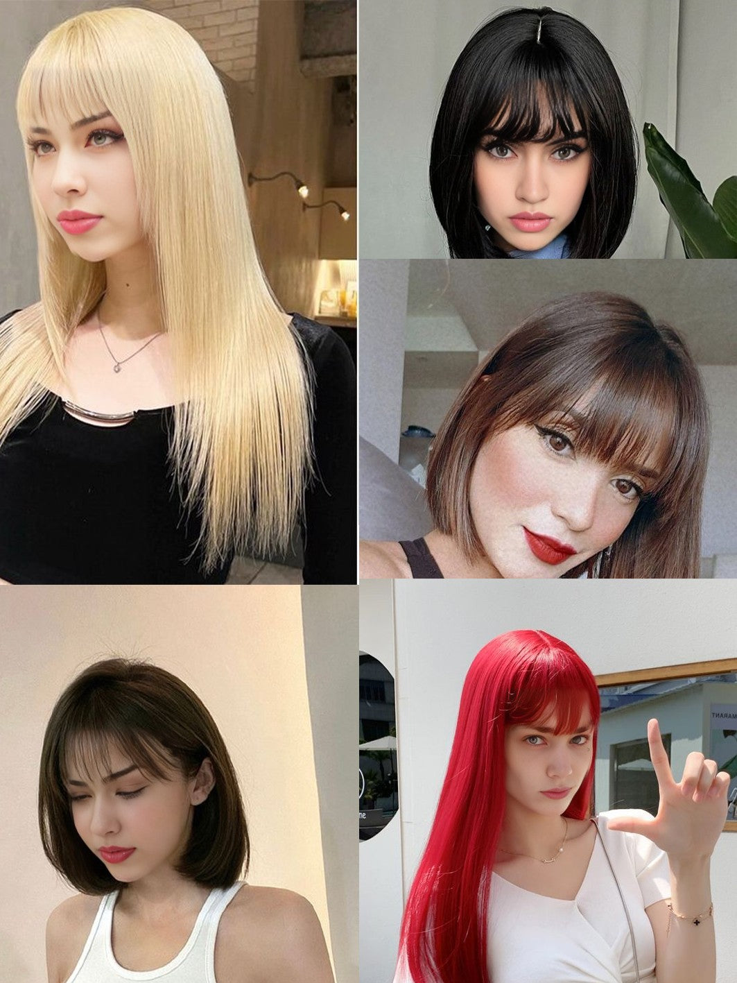 Franja sintética feminina de 25 cm/35 cm, lisa, aplique de cabelo topo, três presilhas, peruca preta/peruca marrom/peruca bege/peruca cáqui