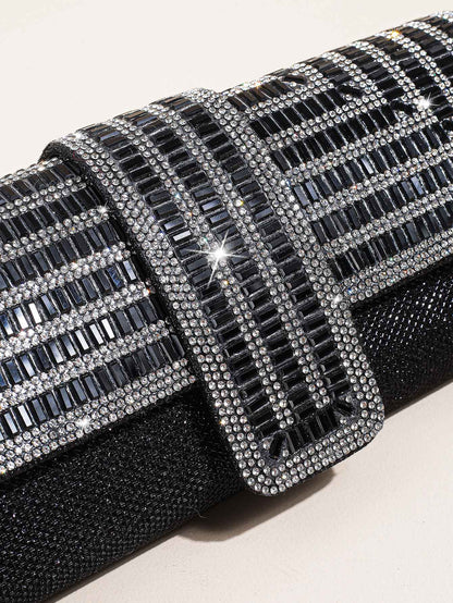 Luxury Glitter Evening Handbag, Rhinestone Evening Bag, Elegant Shiny Banquet Purse