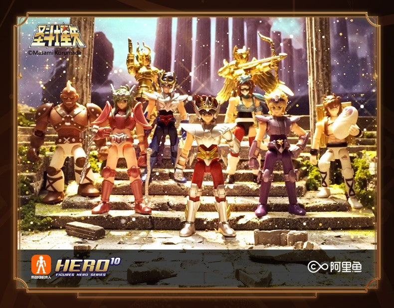 Blokees Galaxy Versão Gold Saint Boneco de Ação Libra Dohko Sagitário Campeão Seiya Mu Aiolia Brinquedos de Montar Presente Infantil