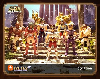 Blokees Galaxy Versão Gold Saint Boneco de Ação Libra Dohko Sagitário Campeão Seiya Mu Aiolia Brinquedos de Montar Presente Infantil