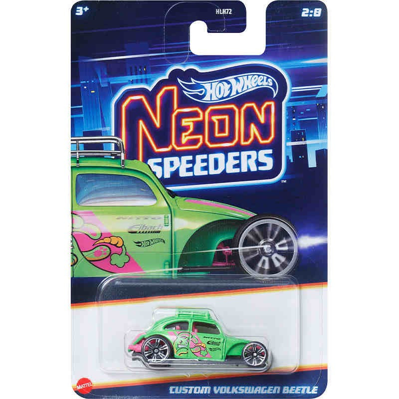 Hot Wheels Neon Speeders Series 8 Diecast Car Set 1/64 Scale Models Mazda RX-7 Datsun 510 B C D HLH72 Collectible Toy Xmas Gifts