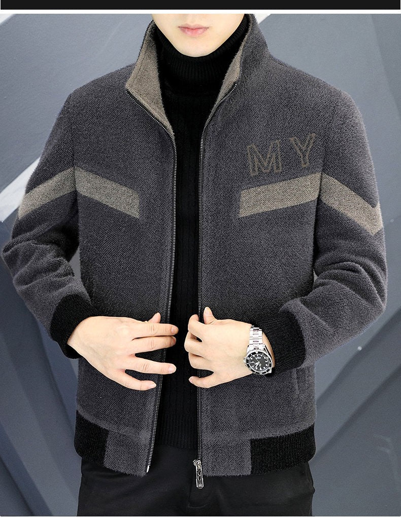 Autumn/Winter Men's Wool Blends Jacket Short Korean Short Casual Business Woolen Coat Thick Warm Social Streetwear Overcoat