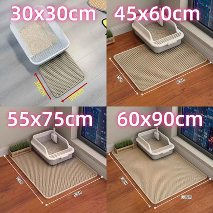 Tapete Higiênico Grande para Gatos, Impermeável, Camada Dupla, Antiderrapante, para Bandeja Sanitária, Lavável, Durável, para Treinamento de Animais de Estimação