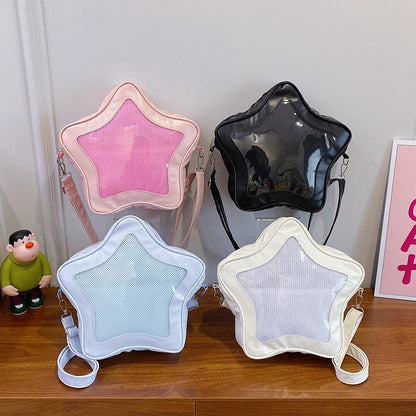 Japanese Style Minimalist Cute Aesthetic Shoulder Bag for Students Kawaii Crossbody Purse Street Fashion