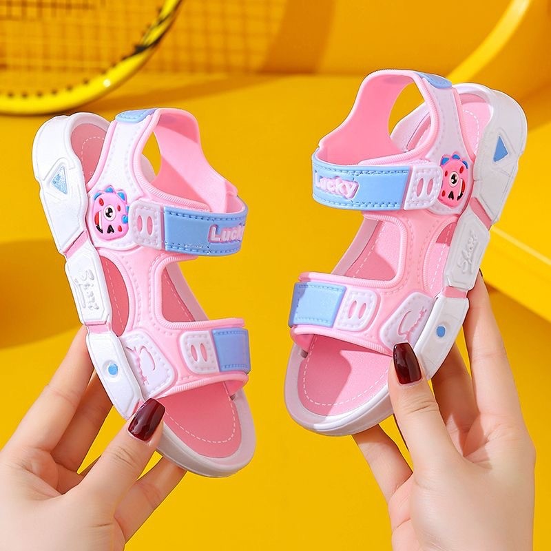 Kids Cartoon Sandals Baby Shoes Boy Soft Sole Rubber Non-slip Girls Sandals Toddler Children's Shoes Summer 2-10 Years