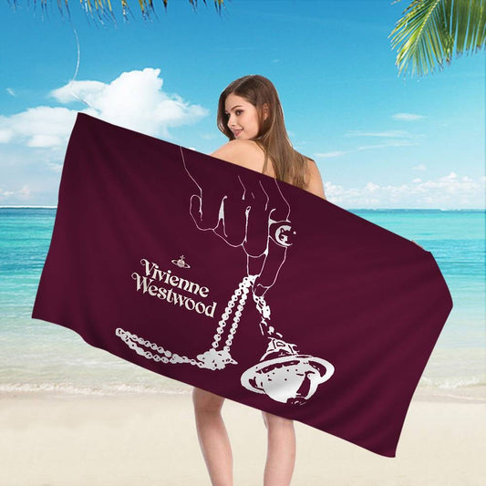 V-VivienneS-S Westwood Fashion Microfiber Beach Towel Absorbent Quick dry Soft Yoga Swimming Resort Mountain Climbing Towel