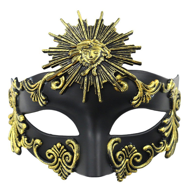 Roman Sun God Steampunk Phantom Masquerade Cosplay Mask Plastic Half Face Men Women Punk Carnival Halloween Props Dance Mask