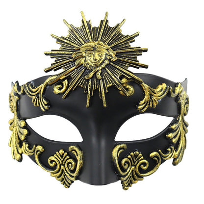 Roman Sun God Steampunk Phantom Masquerade Cosplay Mask Plastic Half Face Men Women Punk Carnival Halloween Props Dance Mask
