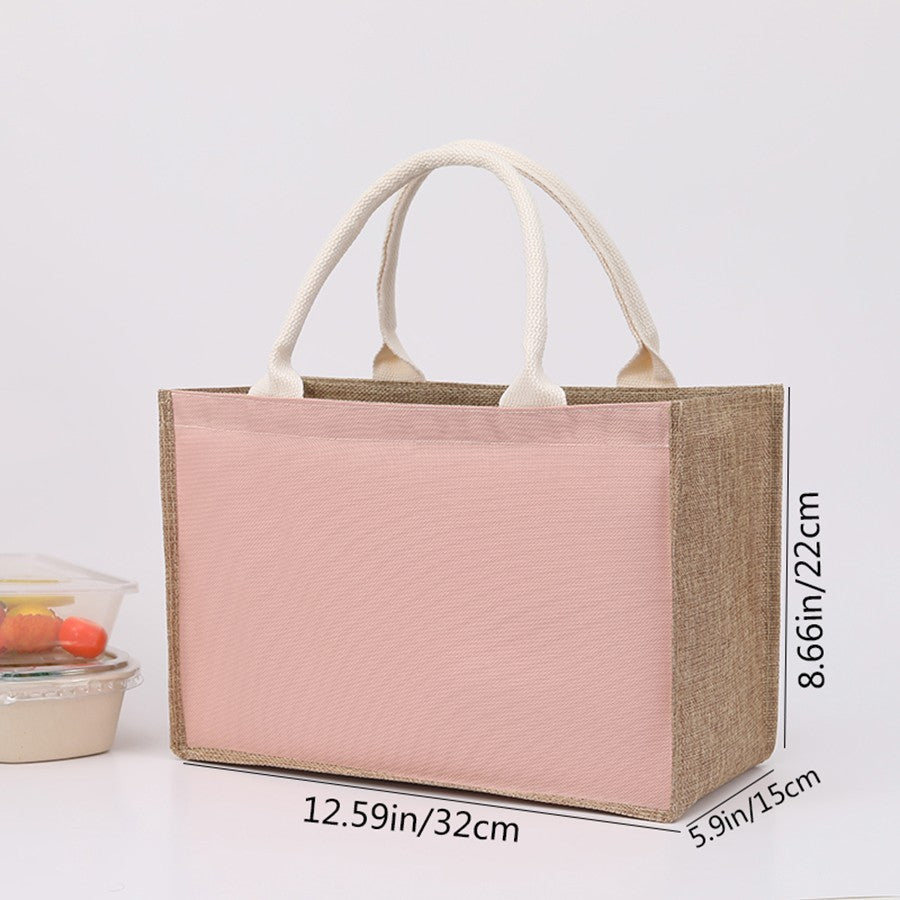 Simple solid color zipper shopping bag  reusable   travel tote bag