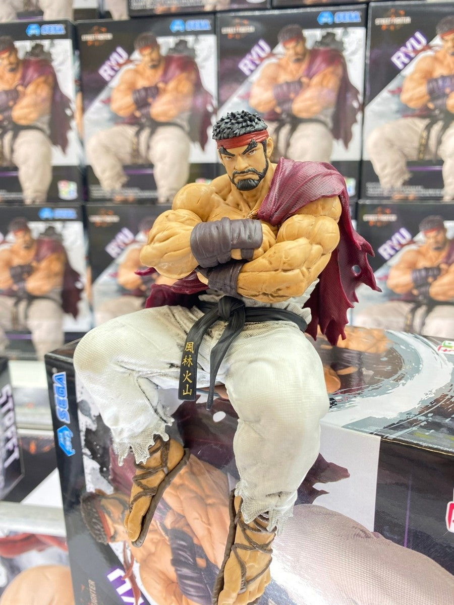 Figura de Ação Ryu de Anime Street Fighter 6 de 14cm Figura de Ryu para Noodle Stopper Decoração de Quarto Modelo de Coleção em PVC Brinquedos