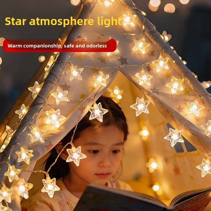 LED String Lights Outdoor Star Chain Lights Garland Lights Bulb Fairy Lights Party Home Wedding Garden Christmas Decor