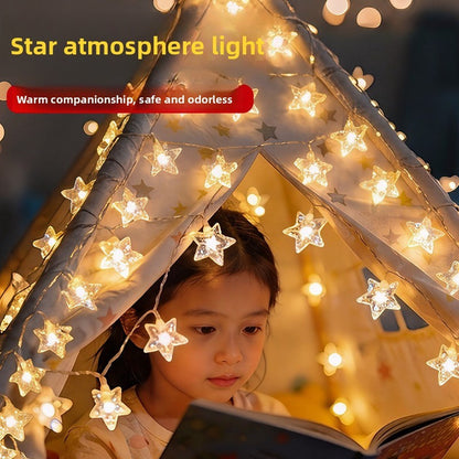 LED String Lights Outdoor Star Chain Lights Garland Lights Bulb Fairy Lights Party Home Wedding Garden Christmas Decor