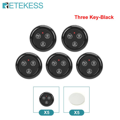 Sistema de chamada para garçons de restaurante com narguilé Retekess TD112, pager de relógio à prova d'água, botões de chamada de garçom TD032 para bar, café, clínica, hotel