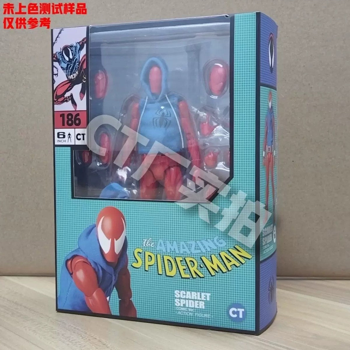In Stock Ct Toys Spiderman Mafex 186 Scarlet Spider The Amazing Spider-Man Comic Ver Anime Action Figure Customized Gift Toys