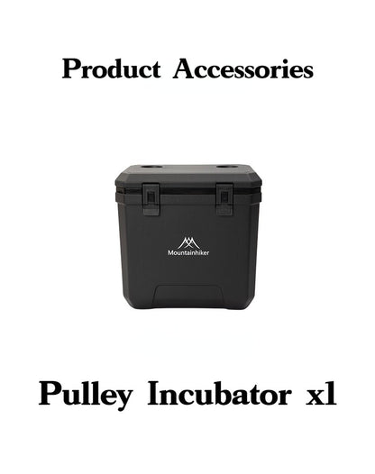 Refrigerador Externo MOUNTAINHIKER 36L com Rodas e Carrinho Incubadora Portátil Caixa Térmica Churrasco Carro Polia Caixa Térmica Caixa Refrigeradora
