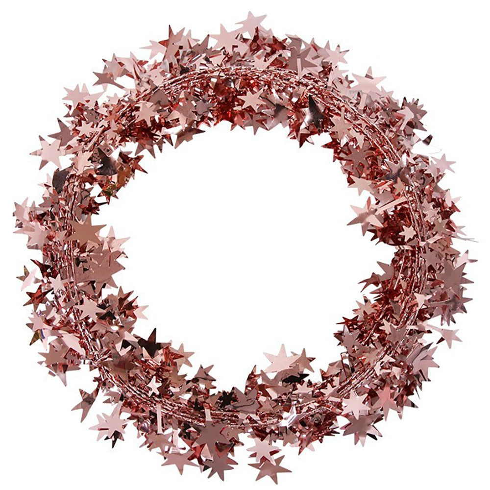 7.5m/8.2Yard Christmas Tree Decor Gold Silver Red Sparkly Star Wire Christmas Decorations Xmas Home Party Birthday Party Wedding