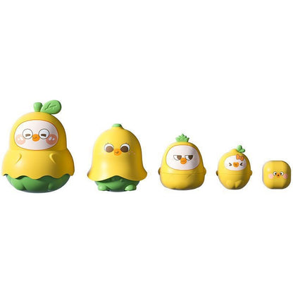 Stacking Toy Baby Russian Nesting Dolls Baby Teething Rings Infant Educational Stacking Cups Toy